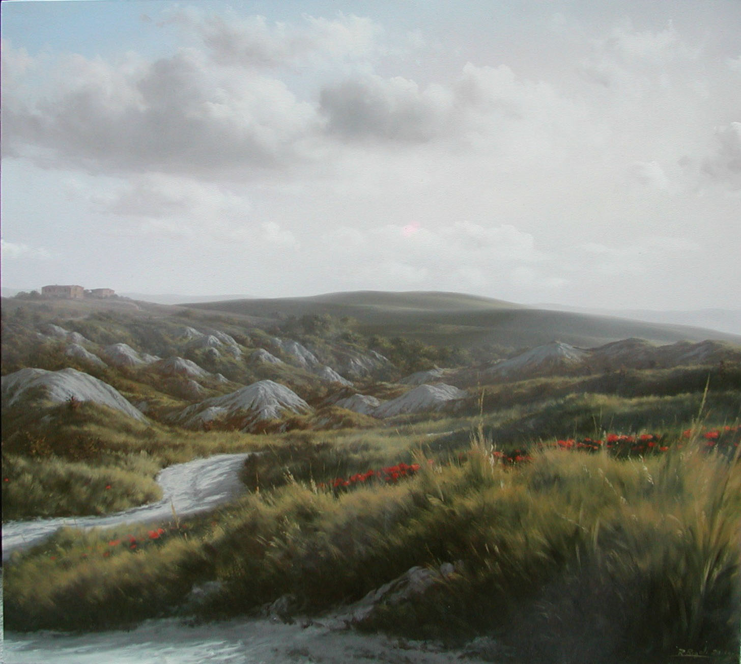Renzo Regoli R1.1107 Strada e biancane controsole 90×100 cm