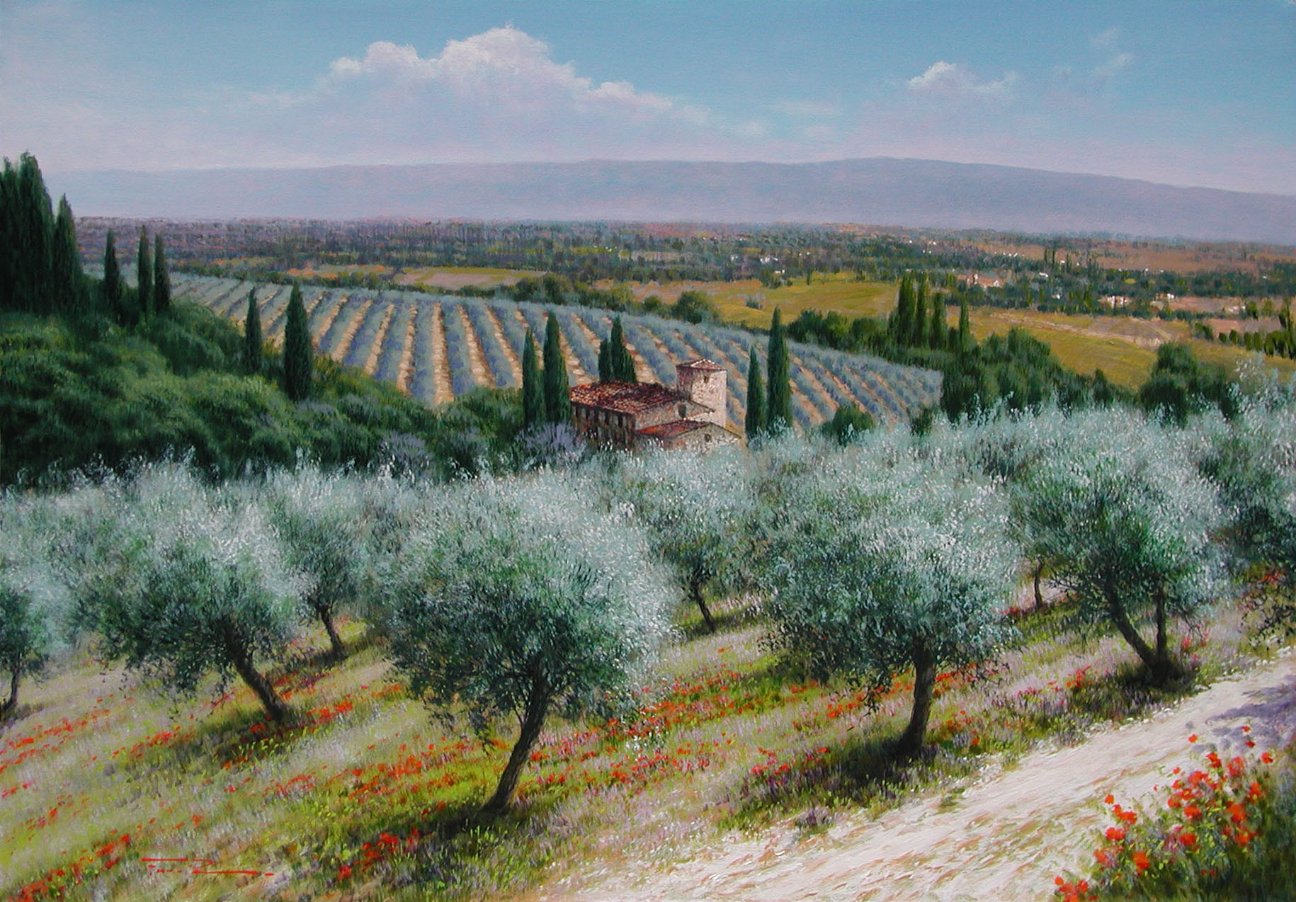 Raffaele Fiore F2.2357 L’oliveta 70×100 cm