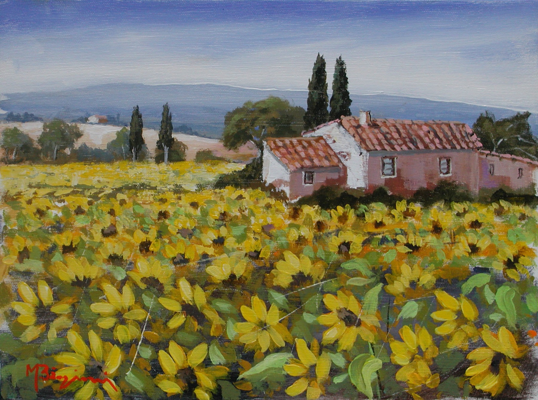 Maurizio Biagioni B2.2421 Campo di girasoli cm 30x40 Maurizio Biagioni B2.2421 Campo di girasoli cm 30x40