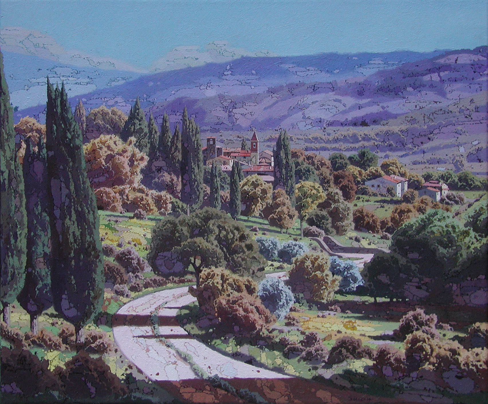 Cristiano Batacchi B3.2505 Borgo alla Collina (Casentino) cm 50x60 Cristiano Batacchi B3.2505 Borgo alla Collina (Casentino) cm 50x60