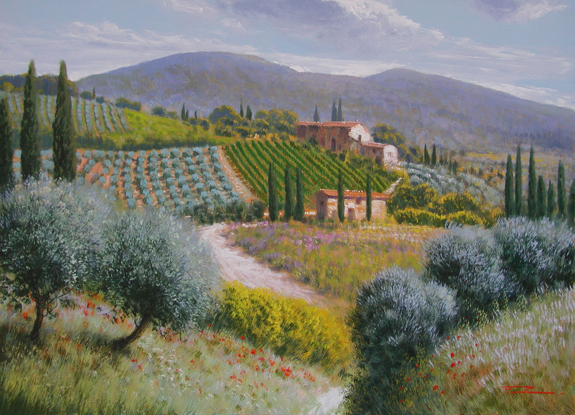 Raffaele Fiore F2.2511 Colline del Chianti cm 50x70 Raffaele Fiore F2.2511 Colline del Chianti cm 50x70