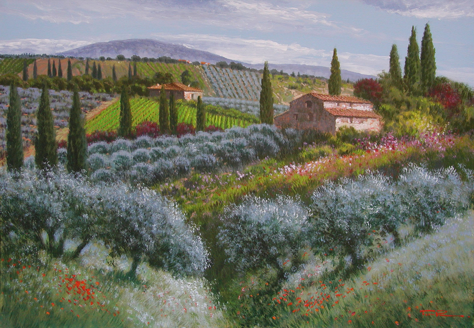Raffaele Fiore F2.2512 Verde Toscana cm 50x70 Raffaele Fiore F2.2512 Verde Toscana cm 50x70