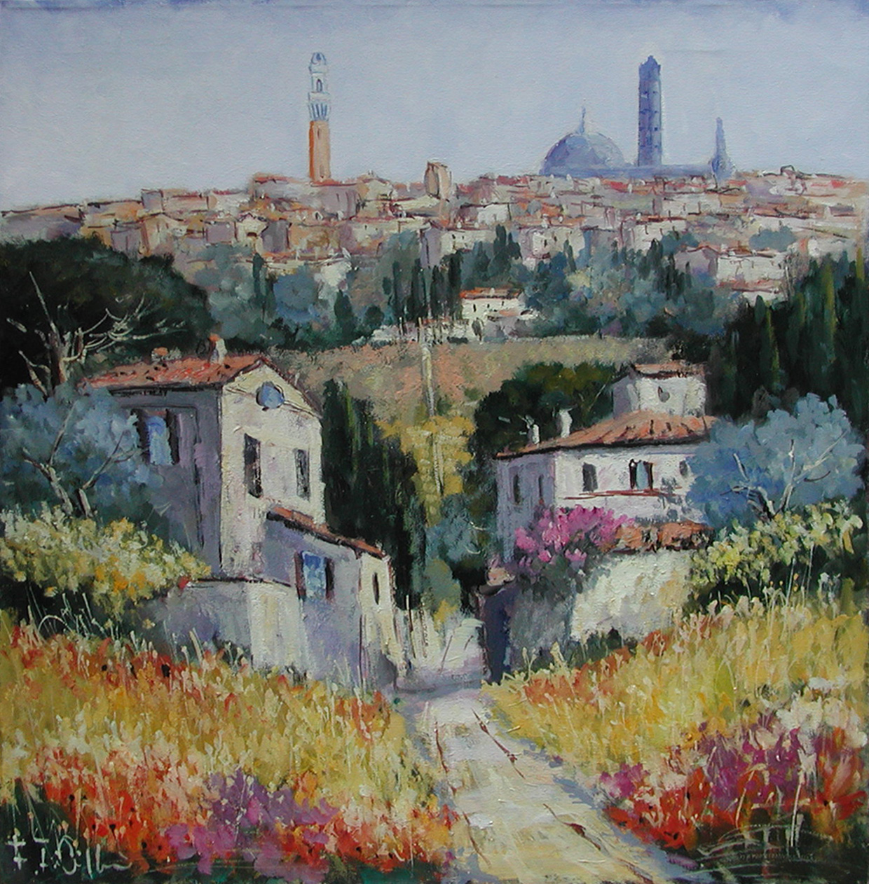 Fabrizio Filippi F1.2348 Stradina di campagna cm 30x30 Fabrizio Filippi F1.2350 Passeggiata tra gli ulivi 70x70