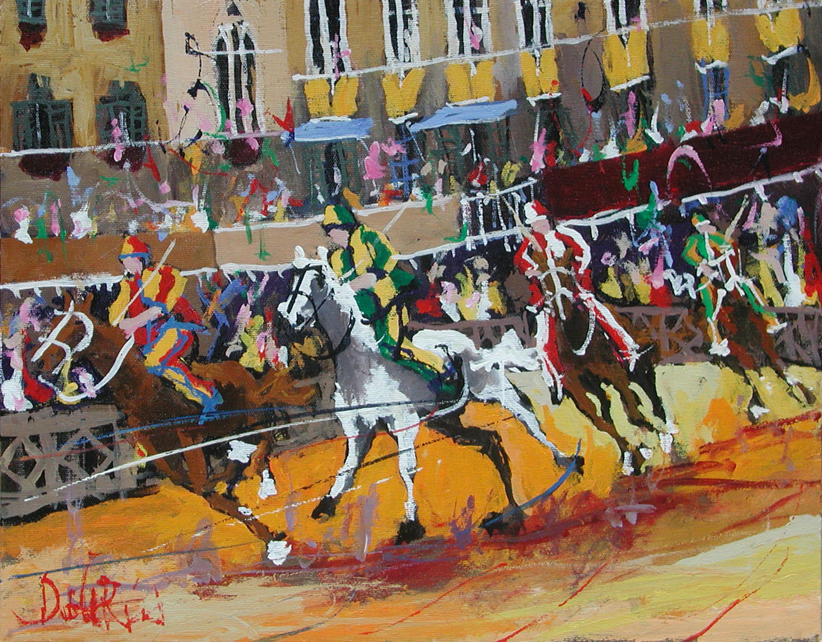 Daniele Ricci R2.2518 La corsa del palio cm 40x50 Daniele Ricci R2.2518 La corsa del palio cm 40x50