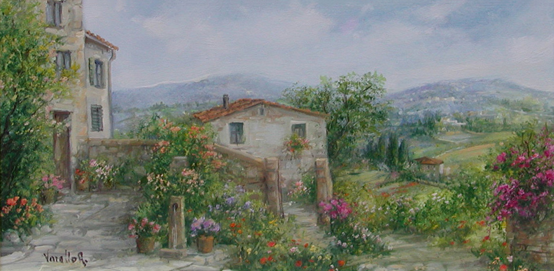 Antonietta Varallo V1.2509 Angolo di paese cm 30x40 Antonietta Varallo V1.2517 Angolo di paese 20x40