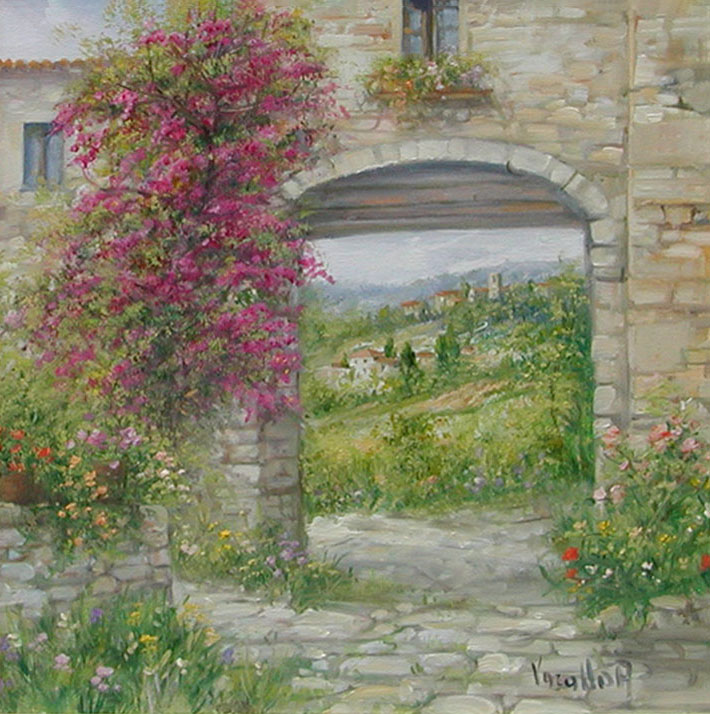 Antonietta Varallo V1.2509 Angolo di paese cm 30x40 Antonietta Varallo V1.2518 Angolo di paese cm 30x30