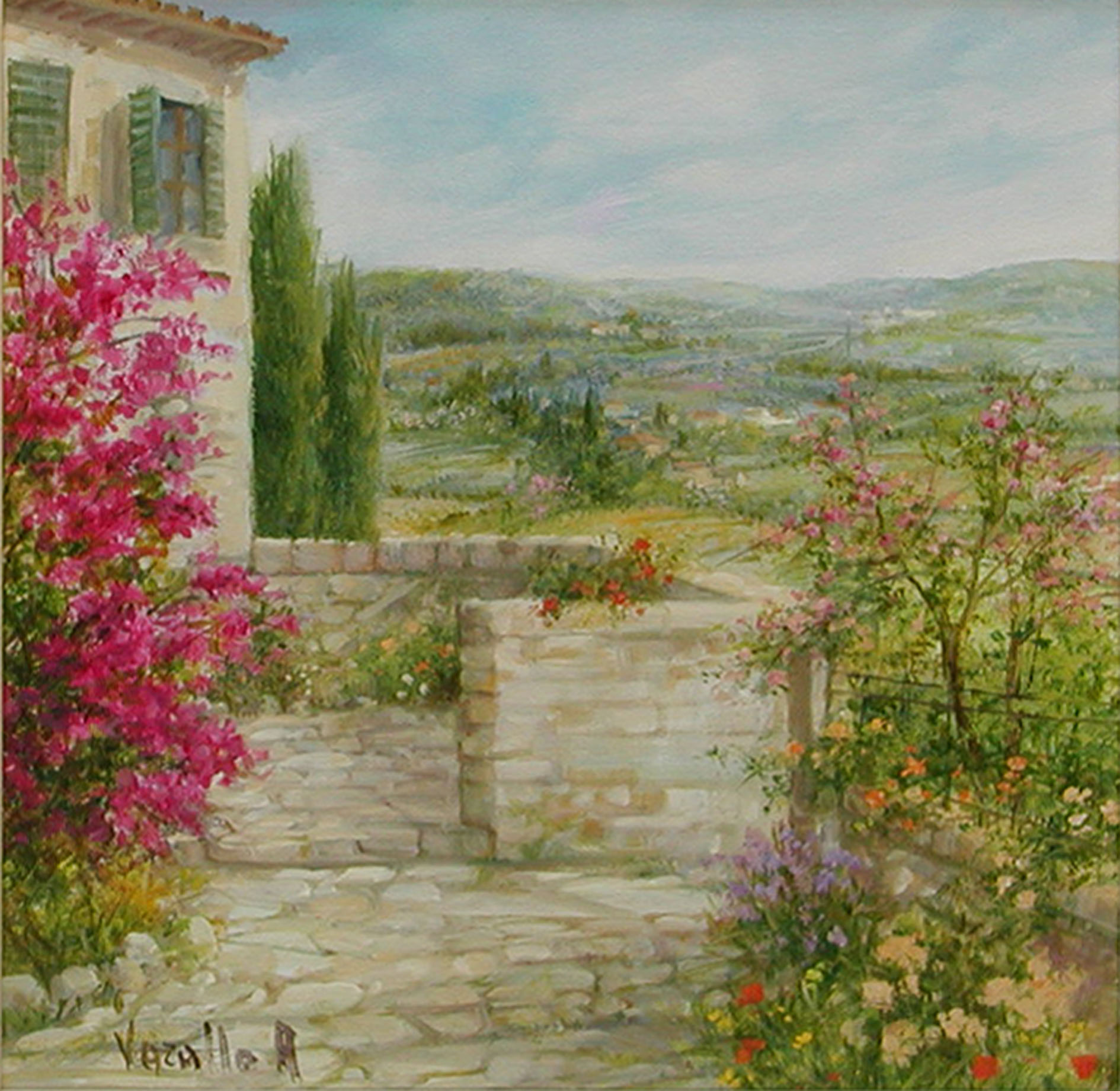 Antonietta Varallo V1.2528 Angolo di paese toscano 30x30 Antonietta Varallo V1.2528 Angolo di paese toscano 30x30