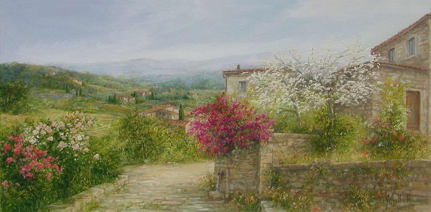Antonietta Varallo V1.2532 Piccolo borgo Toscano 40x80 Antonietta Varallo V1.2532 Piccolo borgo Toscano 40x80