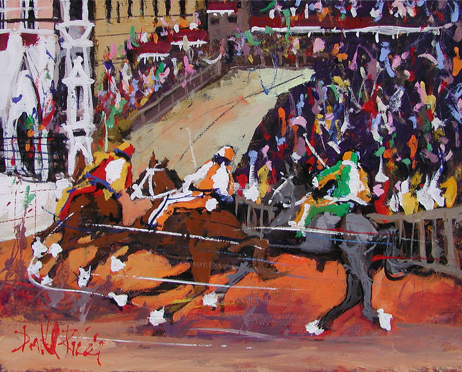 Daniele Ricci R2.2436 Il Palio di Siena 40x50