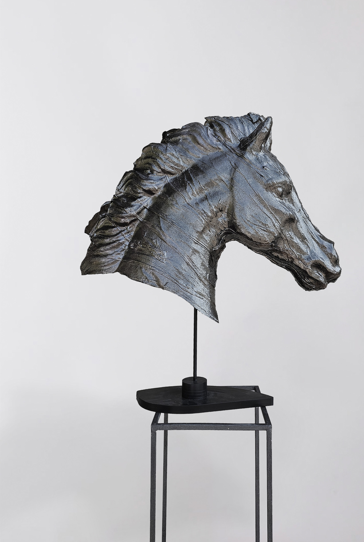 Davide Dall'Osso D6.2517 Cavallo arabo (verde bosco) 80x58x18 a