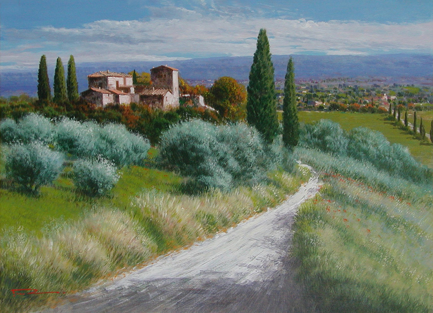 Raffaele Fiore F2.2534 Veduta toscana 50x70 Raffaele Fiore F2.2534 Veduta toscana 50x70