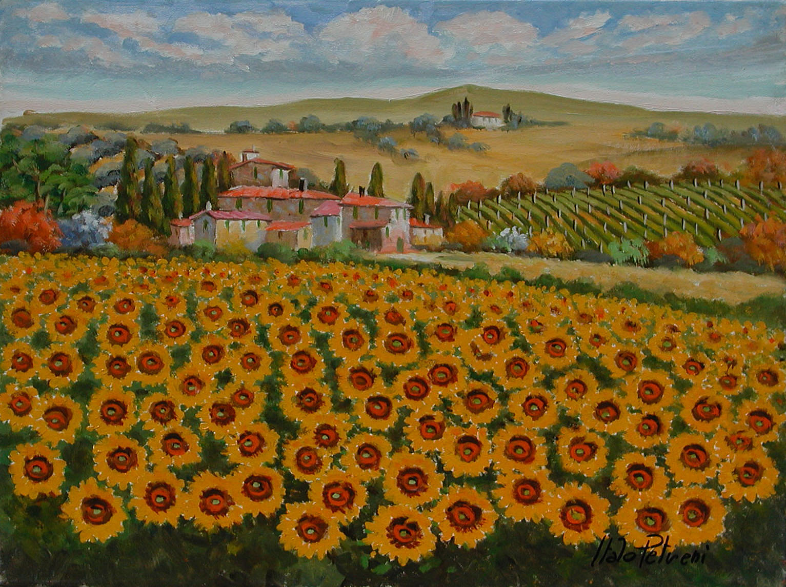 Italo Petreni P1.2310 Paesaggio toscano 30x40 Italo Petreni P1.2310 Paesaggio toscano 30x40