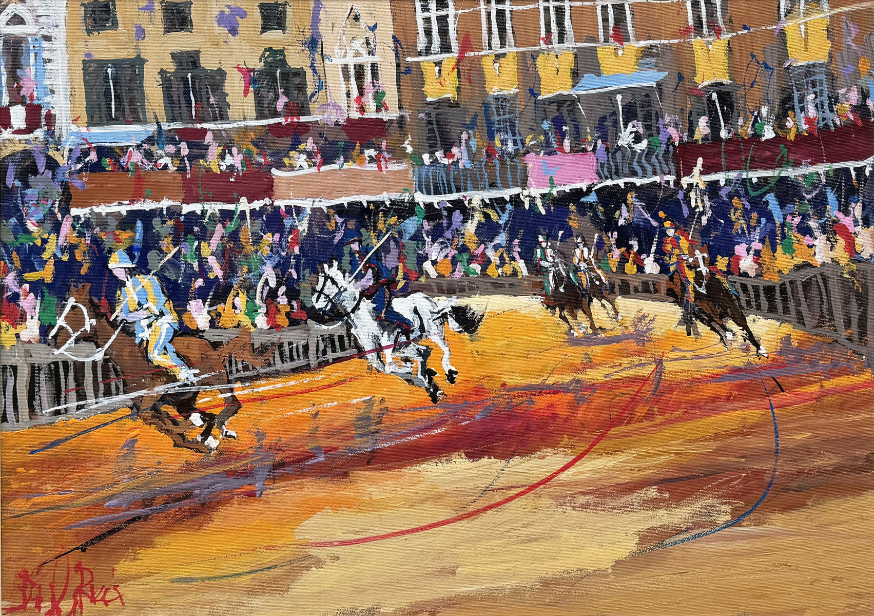 Daniele Ricci R2.2520 Cavalli in piazza 50x70