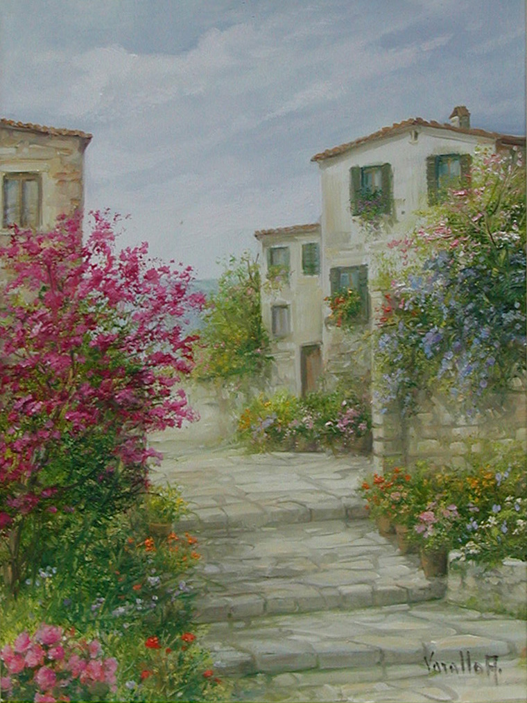 Antonietta Varallo V1.2540 Stradina di paese 40x30 Antonietta Varallo V1.2540 Stradina di paese 40x30
