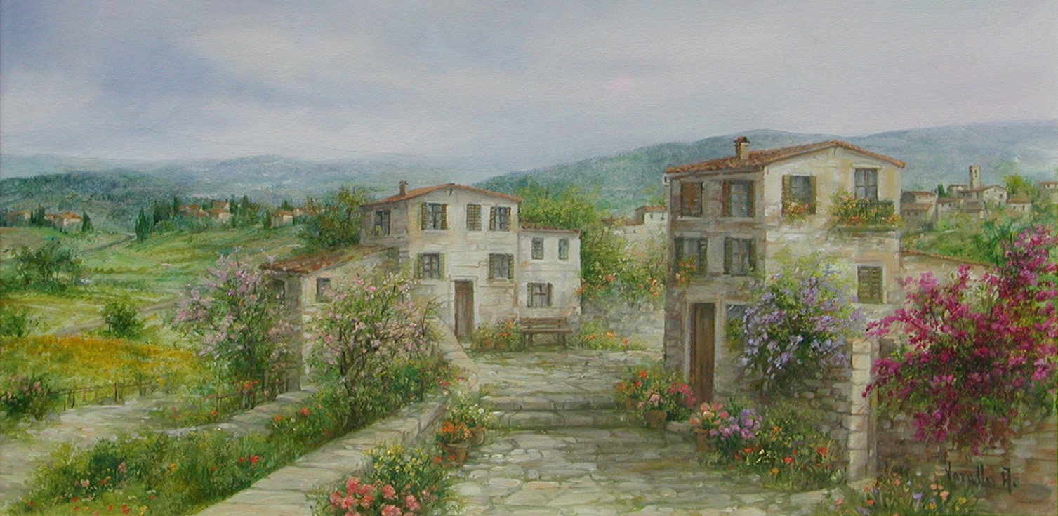 Antonietta Varallo V1.2543 Angolo di paese 40x80 Antonietta Varallo V1.2543 Angolo di paese 40x80