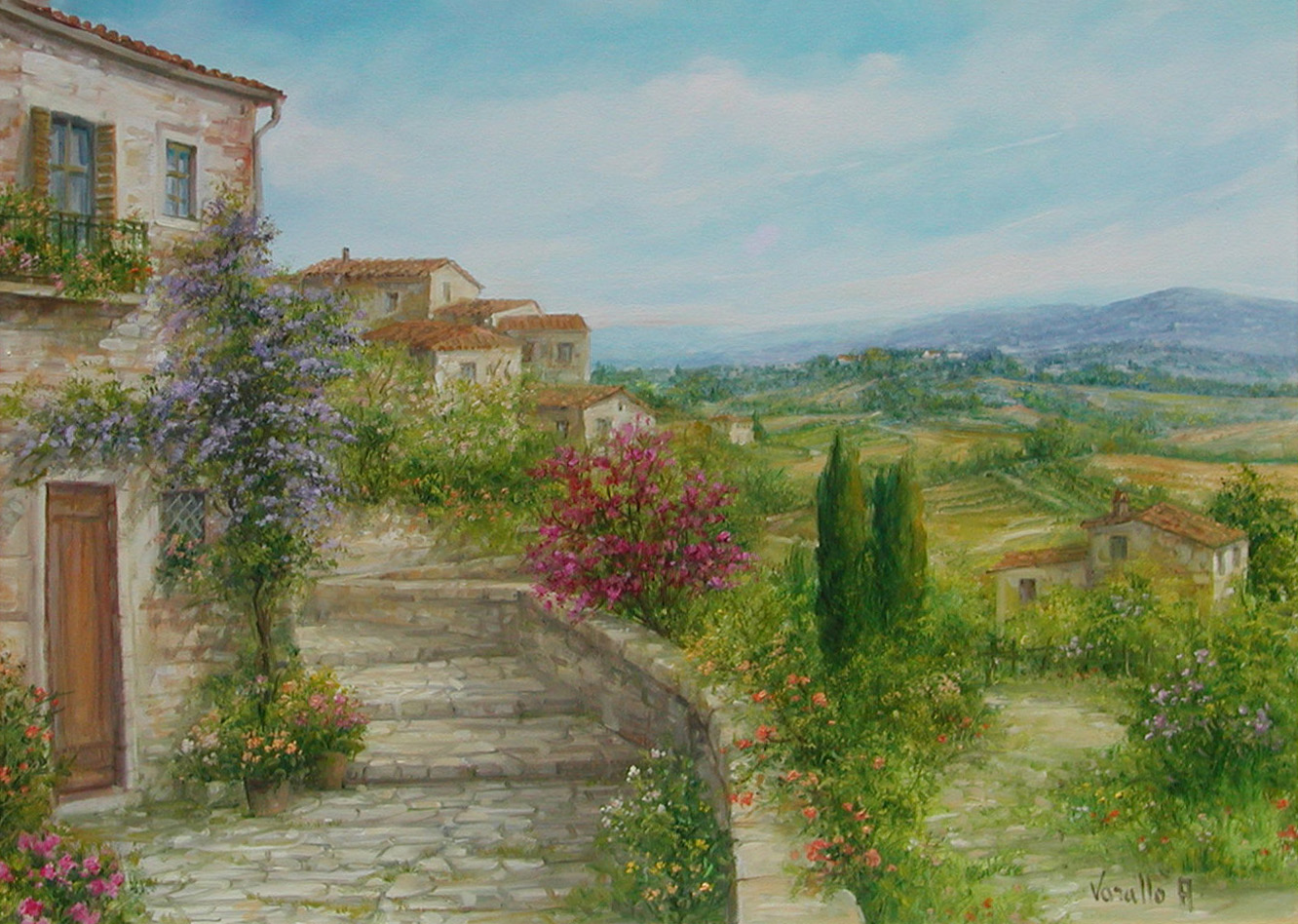 Antonietta Varallo V1.2544 Piccolo borgo Toscano 50x70 Antonietta Varallo V1.2544 Piccolo borgo Toscano 50x70