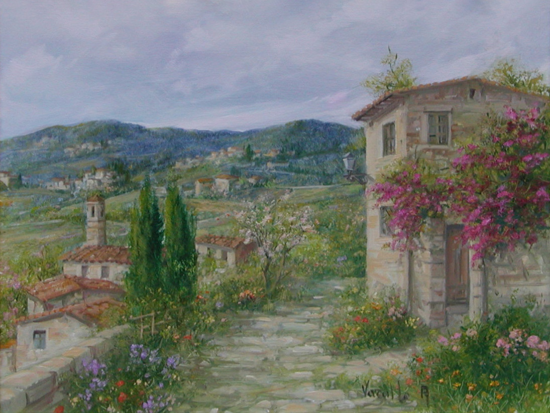 Antonietta Varallo V1.2545 Paesaggio toscano 30x40