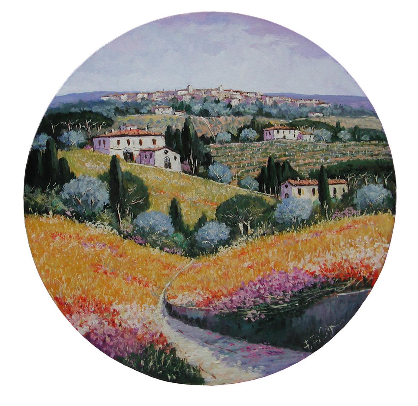 Fabrizio Filippi F1.2559 Strada tra le colline diam. 100