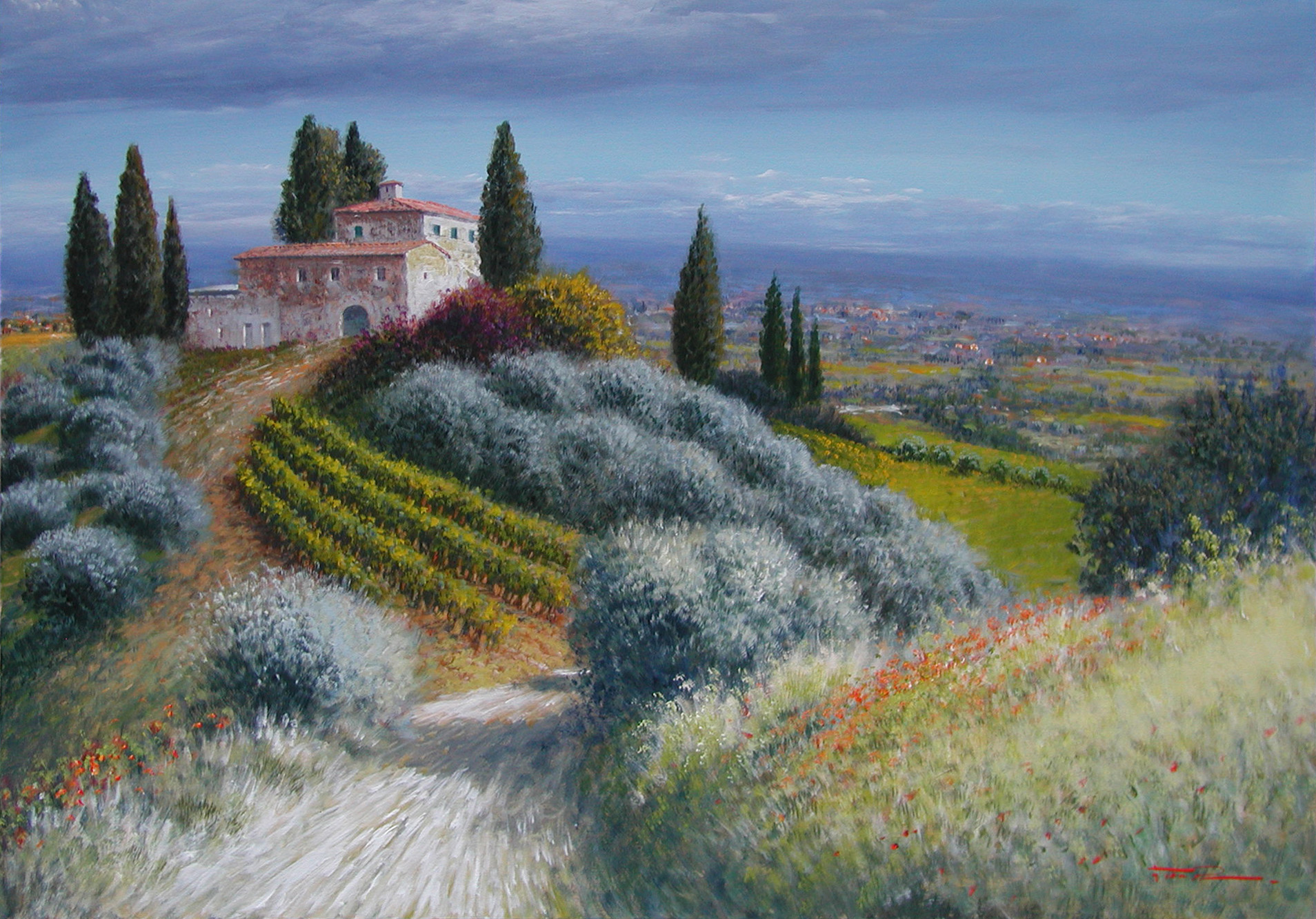 Raffaele Fiore F2.2536 Borgo nel Chianti 70x100