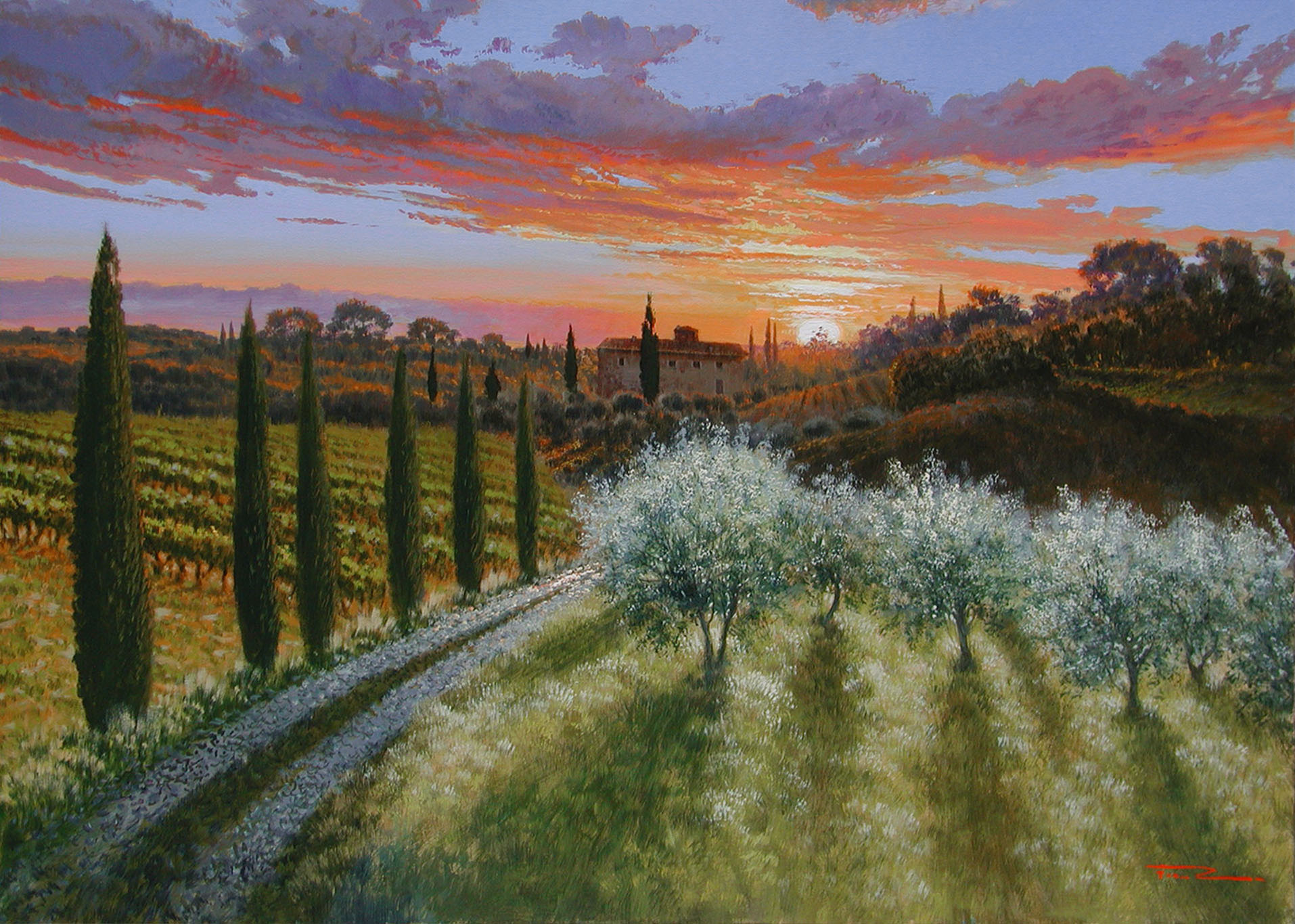 Raffaele Fiore F2.2540 Tramonto sul Chianti 70x100