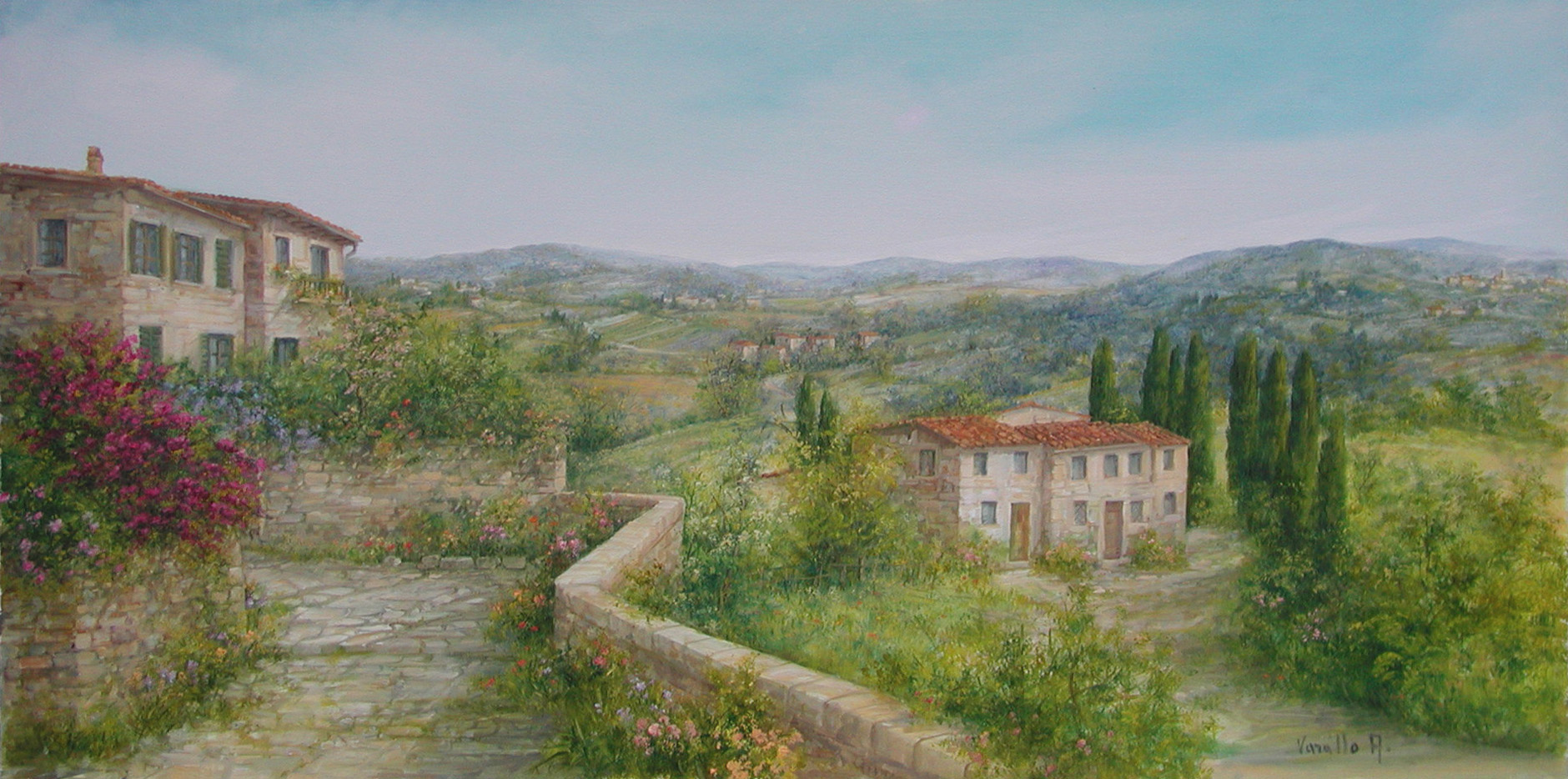 Antonietta Varallo V1.2546 Paesaggio Toscano 60x120