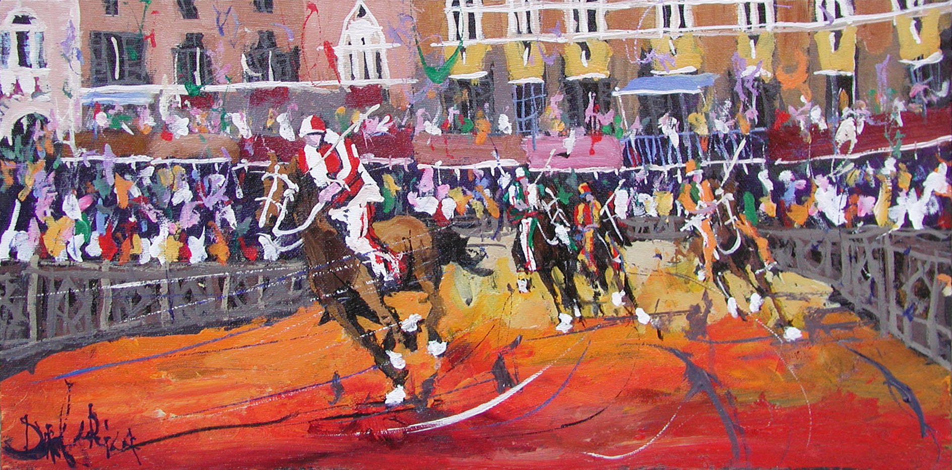 Daniele Ricci R2.2506 Giraffa in fuga 30x60