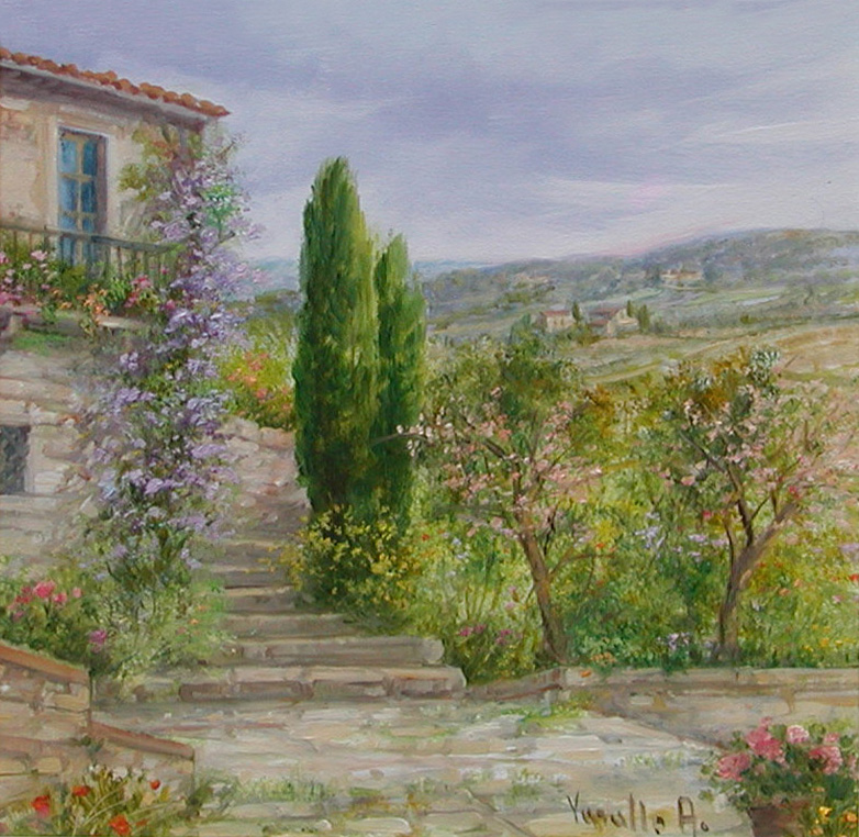 Antonietta Varallo V1.2552 Paesaggio Toscano 30x30