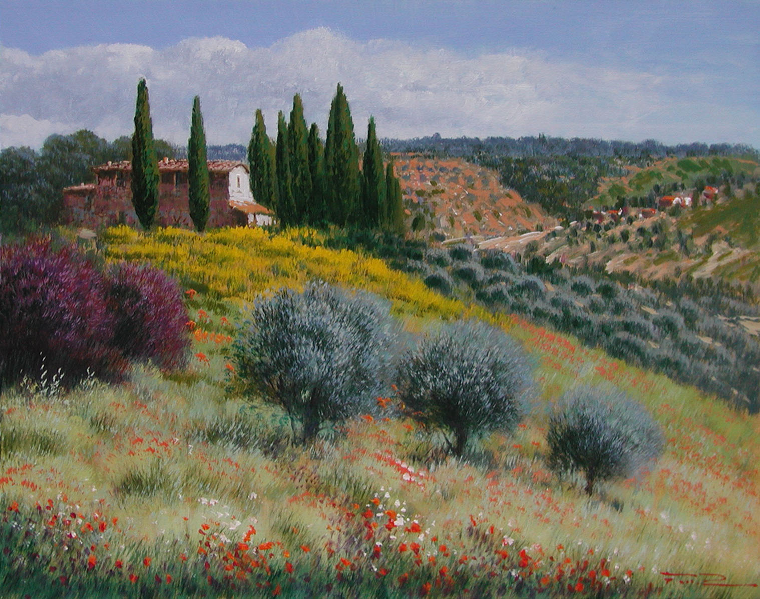 Raffaele Fiore F2.2542 Campagna toscana 40x50