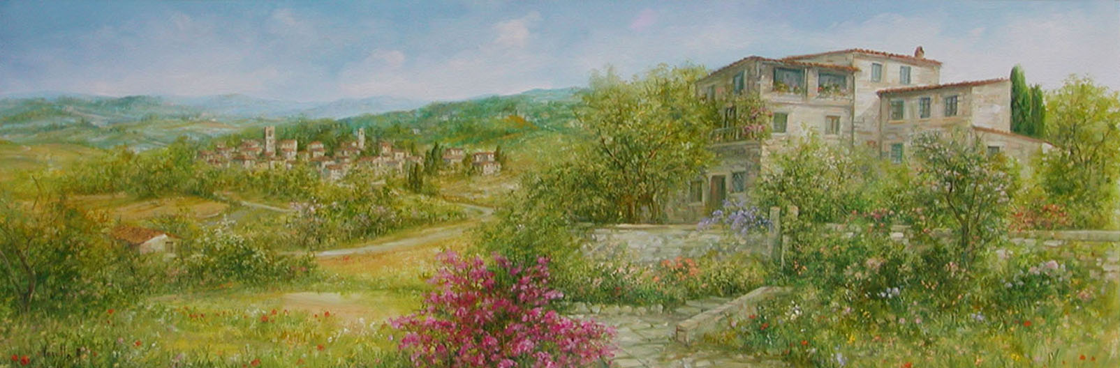 Antonietta Varallo V1.2603 Piccolo borgo Toscano 40x120