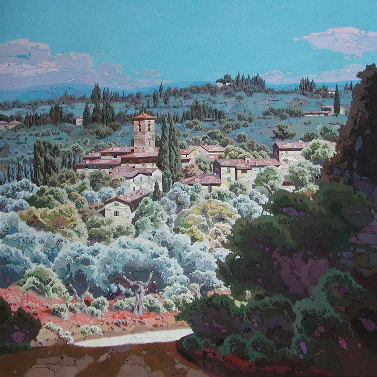 Cristiano Batacchi B3.2602 In campagna Pozzolatico (Colline fiorentine) 80x80