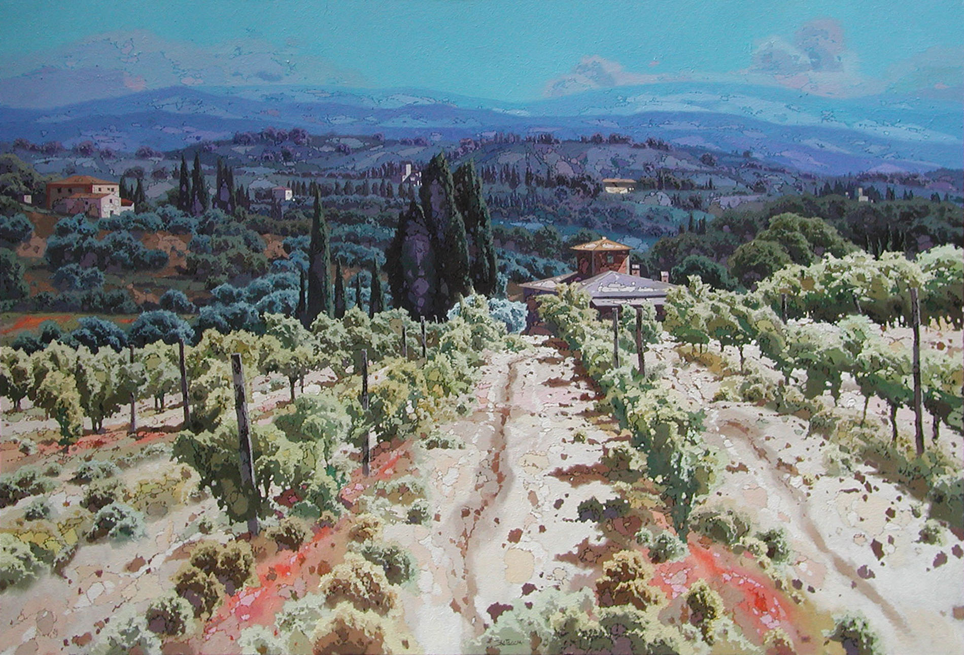 Cristiano Batacchi B3.2603 Vigna e Casolari (Campagna fiorentina) 70x100