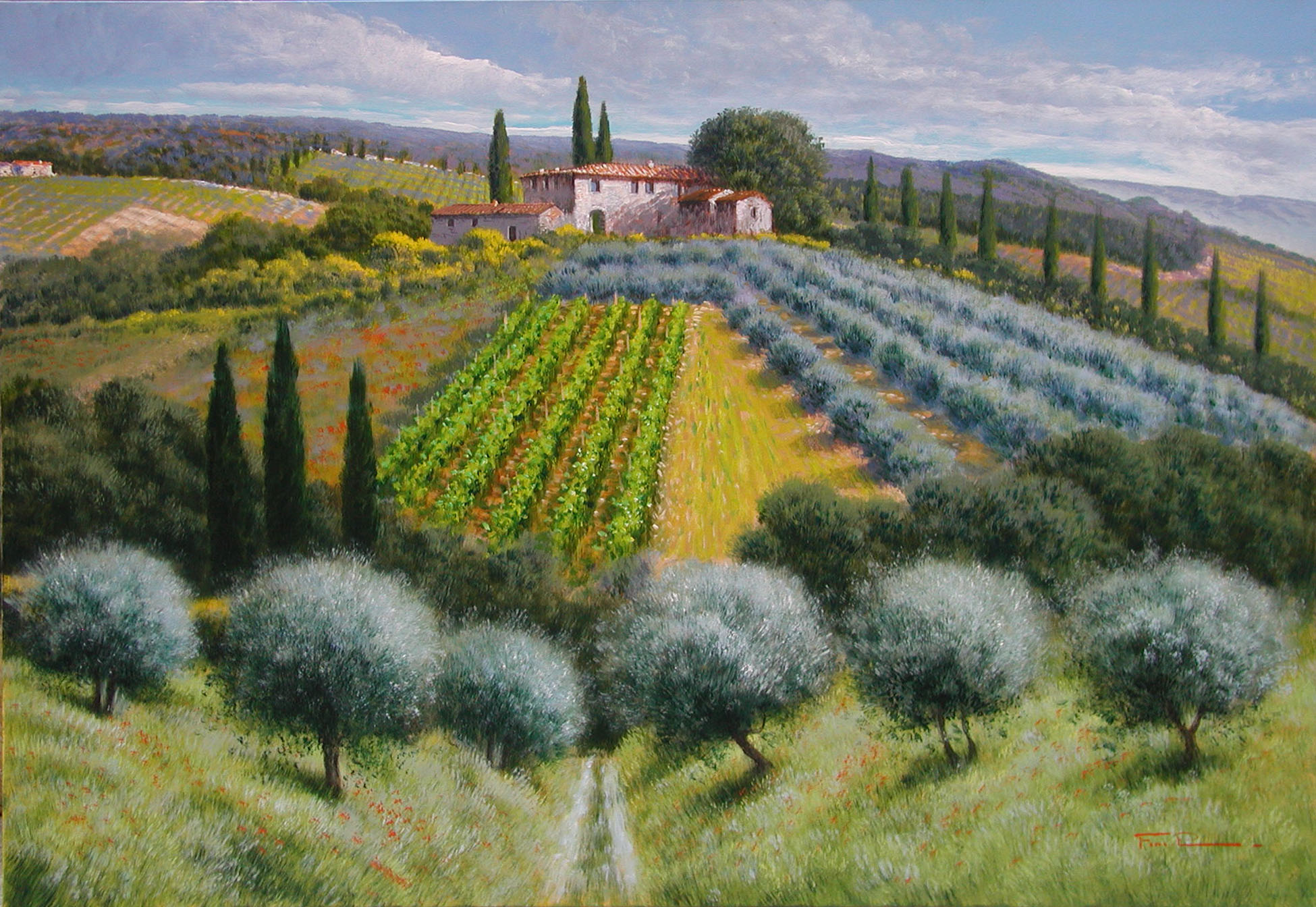 Raffaele Fiore F2.2358  Uliveto nel Chianti 70x100