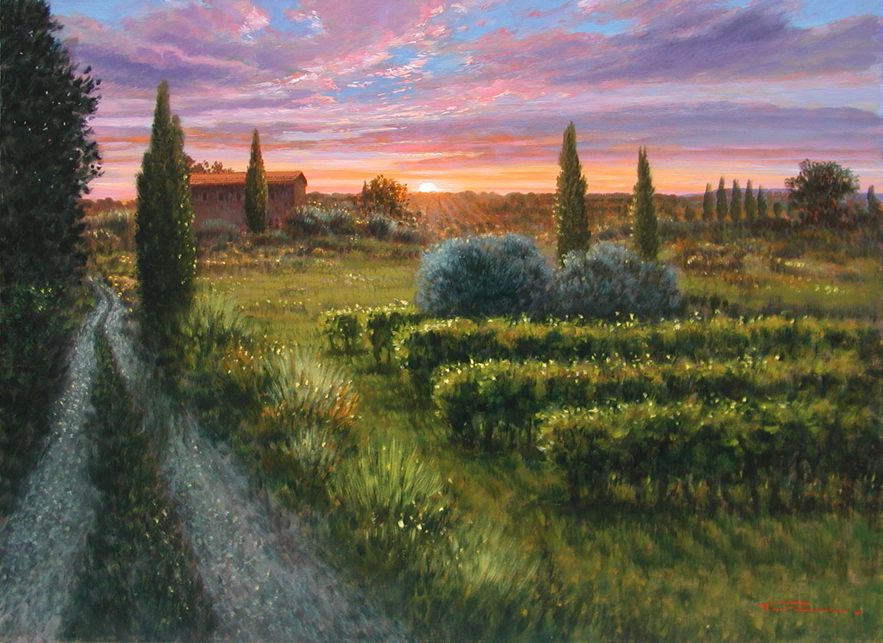 Raffaele Fiore F2.2609 Rosso di sera 60x80