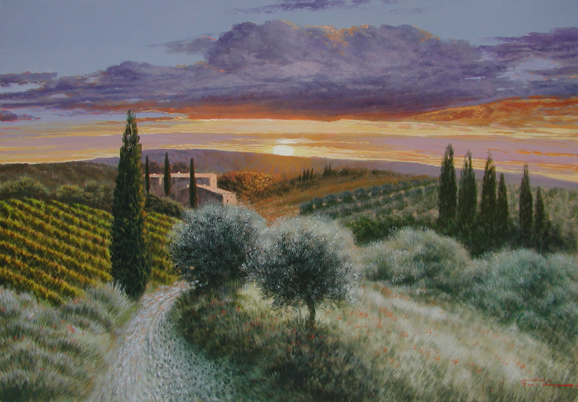 Raffaele Fiore F2.2613 Prima luce sul Chianti 70x100