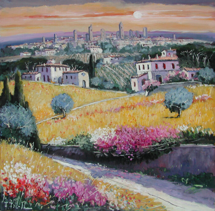 Tramonto a San Gimignano