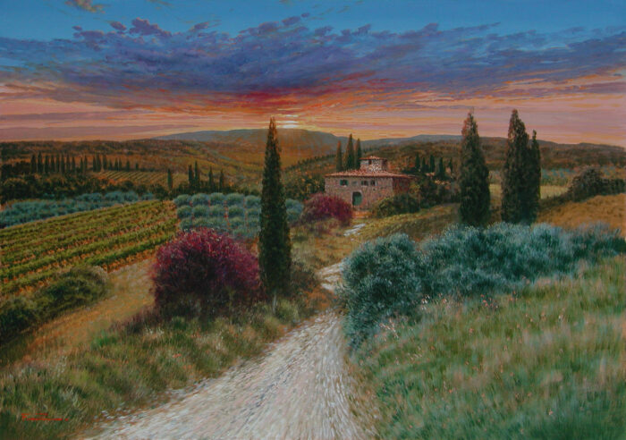 Toscana al tramonto